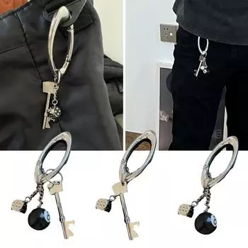 Женский мужской ремень Essential Icon Carabiner Blackout Keychain Oval Tactical Couple Rem Buckle Whol R3D1 style3-onesize