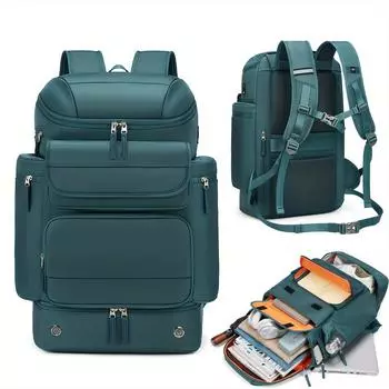 Женский мужской рюкзак для путешествий, походный рюкзак большой вместимости, деловой рюкзак для ноутбука, водонепроницаемый рюкзак с отделением для обуви чёрный