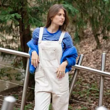 Женский натуральный комбинезон LA PETITE ETOILE 38 бежевый