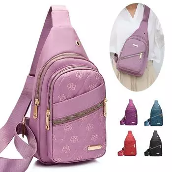 Женский небольшой рюкзак на слинге, женская сумка на груди, рюкзак через плечо для путешествий, спорта, бега, пешего туризма зелёный