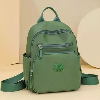 Женский нейлоновый маленький рюкзак, уличный однотонный рюкзак большой вместимости, легкий простой школьный рюкзак