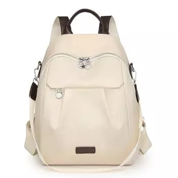 Женский нейлоновый рюкзак большой вместимости, легкий, многофункциональная сумка через плечо бежевый