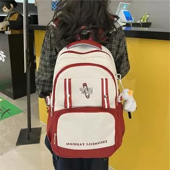 Женский нейлоновый рюкзак для ноутбука, школьный рюкзак чёрный