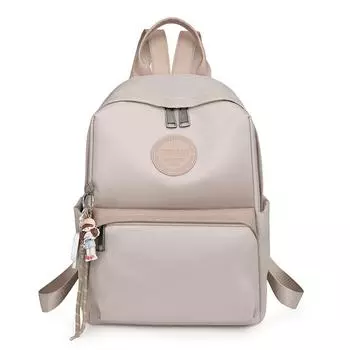 Женский нейлоновый рюкзак для отдыха на природе, школьный рюкзак для школьников бежевый