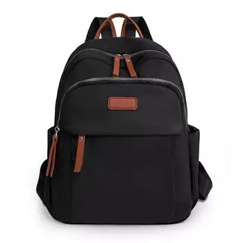 Женский нейлоновый рюкзак, контрастный цветной рюкзак, школьная сумка бежевый