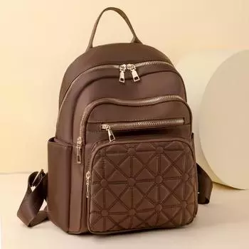 Женский нейлоновый рюкзак, однотонный дорожный рюкзак розовый