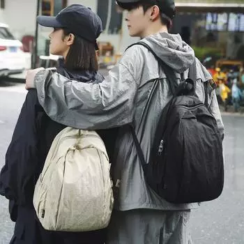 Женский нейлоновый рюкзак, однотонный, школьная сумка для студентов, мужской рюкзак большой емкости