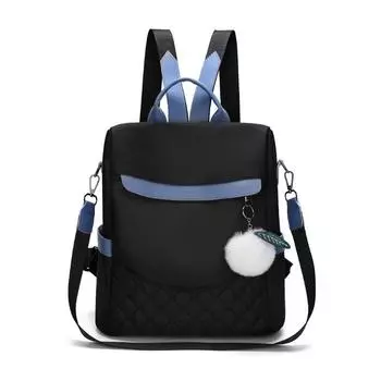 Женский нейлоновый рюкзак с защитой от кражи, рюкзак двойного назначения большой вместимости розовый