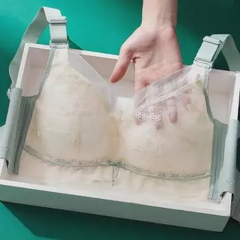 Женский немагнитный, тонкий, большого размера бюстгальтер: Уменьшение груди, похудение, борьба с обвисанием, отсутствие стального кольца, боковой дизайн. 38D розовый/фиолетовый