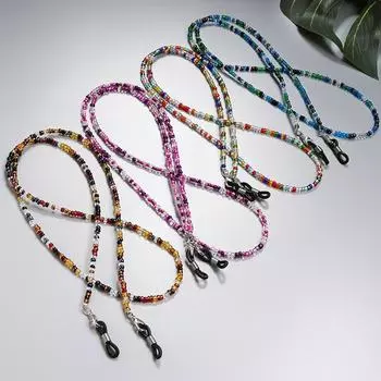 Женский нескользящий ремешок для очков из черепахового панциря - цепочка с бусинами для очков или маски Anti-slip bead chain