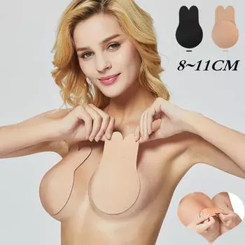 Женский невидимый гель пуш-ап, 2 вида стилей, нижнее белье с открытой спиной, бюстгальтер, женский невидимый бикини, лента для подтяжки груди, накладки на бюстгальтер, наклейки S чёрный