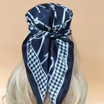 Женский новый дизайн, стильный платок 2023 года, популярный солнцезащитный шелковый хиджаб, пляжные шарфы Four Seasons, роскошный квадратный платок 70X70 см 70X70CM