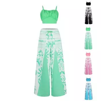 Женский новый модный повседневный жилет с принтом, брючный костюм, женская одежда L чёрный