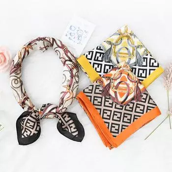 Женский новый модный шелковый шарф с имитацией атмосферы, защитный шарф для шеи, весна, лето, осень, квадратный шарф 70*70CM