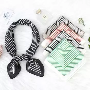 Женский новый модный шелковый шарф с имитацией атмосферы, защитный шарф для шеи, весна, лето, осень, квадратный шарф 70*70CM белый