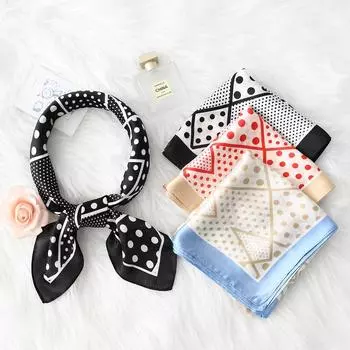 Женский новый модный шелковый шарф с имитацией атмосферы, защитный шарф для шеи, весна, лето, осень, квадратный шарф 70*70CM