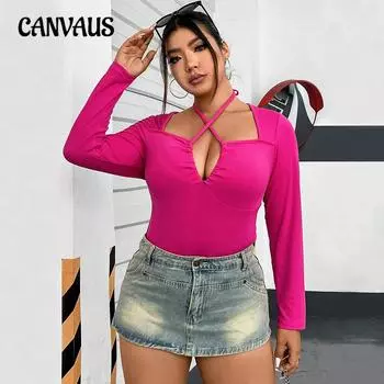 Женский новый осенний сексуальный топ с открытыми плечами и длинными рукавами 1XL розы красного