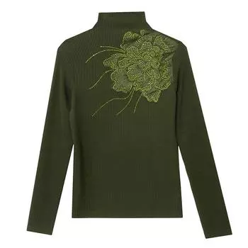 Женский новый тонкий топ с футболкой для женщин на зиму S чёрный