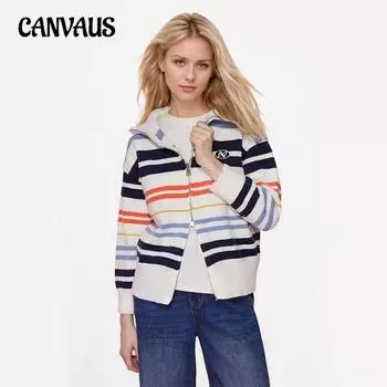 Женский новый весенний кардиган Collision Splicing Lapel с длинными рукавами, верхний трикотаж One size