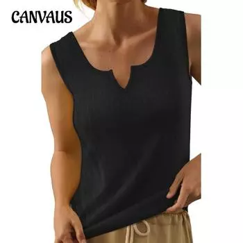 Женский новый жилет весна-лето, дизайн, чувство моды и досуга, однотонный жилет с V-образным вырезом и нитками S чёрный