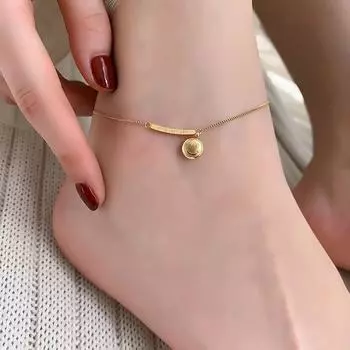 Женский ножной браслет из нержавеющей стали 316L, новый модный, элитный, легкий, роскошный, цепочка на ногу для холодного ветра, красные аксессуары, не выцветают золотистый