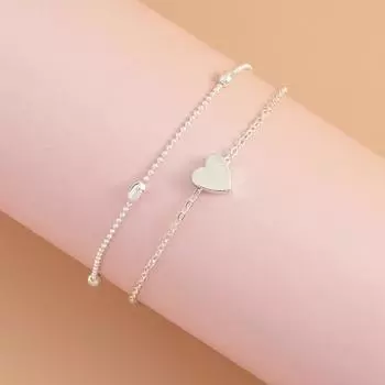 Женский ножной браслет, полая цепочка, двухслойный регулируемый зажим в форме сердца, медная лодыжка Round золотистый