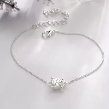 Женский ножной браслет с подвеской в виде черепахи, изысканные ювелирные изделия, универсальные богемные браслеты чёрный