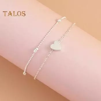 Женский ножной браслет с полой цепочкой, двухслойный регулируемый зажим в форме сердца с лобстером, легкий медный браслет для украшения лодыжки, гальванический браслет для женщин, ювелирные изделия Round золотистый