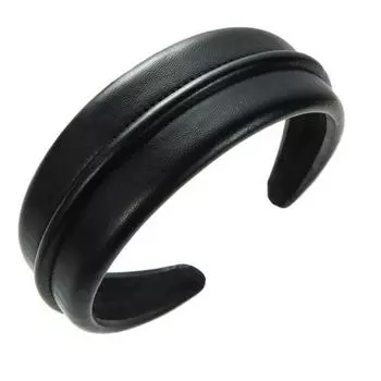 Женский обруч для волос из искусственной кожи, сплошной цвет, широкая повязка на голову, легкая повязка для волос, аксессуары для головы девушки розовый