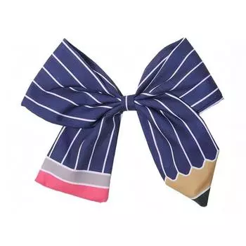 Женский обруч для волос Ярко-желтый дизайн карандаша Декор бант Заколка для волос Снова в школу Студент Учитель Аксессуары для волос A синий