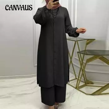 Женский однобортный повседневный брючный костюм большого размера с пуговицами S чёрный