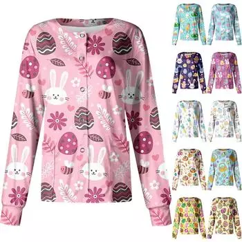 Женский однобортный защитный комбинезон с длинным рукавом и карманом, рабочий воротник-стойка, кардиган, куртка, топ XL фиолетовый