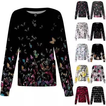 Женский однобортный защитный комбинезон с длинным рукавом и карманом, рабочий воротник-стойка, кардиган, куртка, топ L бежевый