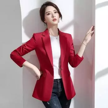 Женский однослойный костюм на весну и осень, повседневная деловая куртка, куртка больших размеров XS белый