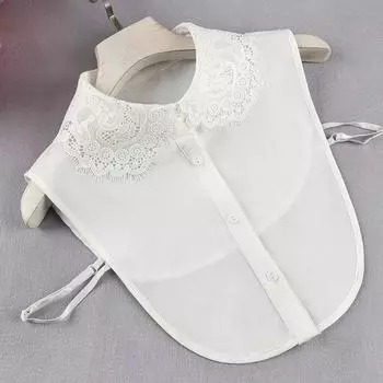 Женский однотонный белый ложный воротник с вырезами, рубашка, ложный воротник, женский съемный воротник, украшение для свитера, платья