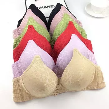 Женский однотонный бюстгальтер, удобный, без стального кольца, без магнита, без стального кольца, для среднего и пожилого возраста, дышащее нижнее белье, прямая поставка 75B чёрный