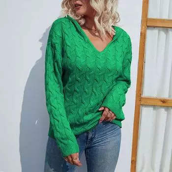 Женский однотонный кардиган с длинными рукавами на пуговицах, женский вязаный свитер L