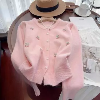 Женский однотонный кардиган с круглым вырезом, свободный, универсальный, женский топ, весна/осень, шикарная одежда с длинными рукавами One Size белый