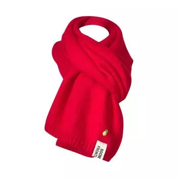 Женский однотонный кашемировый шарф Женский зимний толстый теплый мягкий кашемировый платок Женский вязаный шерстяной длинный шарф One Size красный