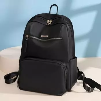 Женский однотонный компьютерный рюкзак, дорожный рюкзак чёрный