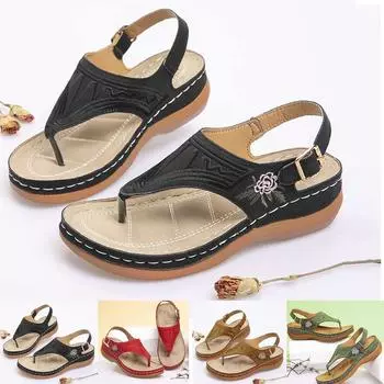 Женский однотонный комплект, повседневная пляжная обувь на плоской подошве, сандалии, женская обувь 36 чёрный