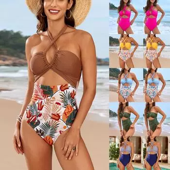 Женский однотонный купальник Sense Bikini с подкладкой для груди No Steel Bra Swimwear M синий