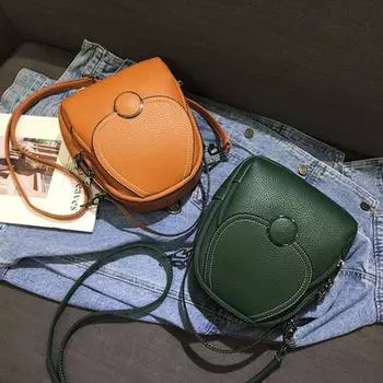 Женский однотонный мини-рюкзак на молнии из мягкой искусственной кожи, сумка-портфель чёрный