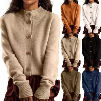 Женский однотонный повседневный вязаный свитер с капюшоном и длинными рукавами, пуловер и базовый слой вязаный свитер XL хаки