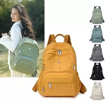 Женский однотонный рюкзак для путешествий, школьный рюкзак для школьников чёрный