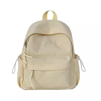 Женский однотонный рюкзак для школьников, маленький дорожный рюкзак для девочек жёлтый