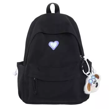 Женский однотонный рюкзак для школьников младших классов средней школы розовый