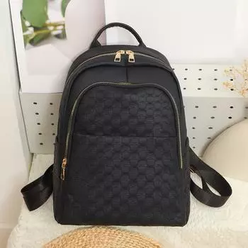 Женский однотонный рюкзак из мягкой кожи, простой рюкзак для пригородных путешествий бежевый