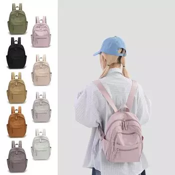 Женский однотонный рюкзак, легкий водоотталкивающий рюкзак, дорожная сумка светло-зеленый