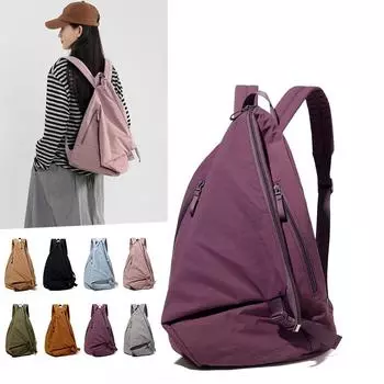 Женский однотонный рюкзак, мужской нейлоновый рюкзак, большая вместимость, школьный рюкзак для школьников жёлтый